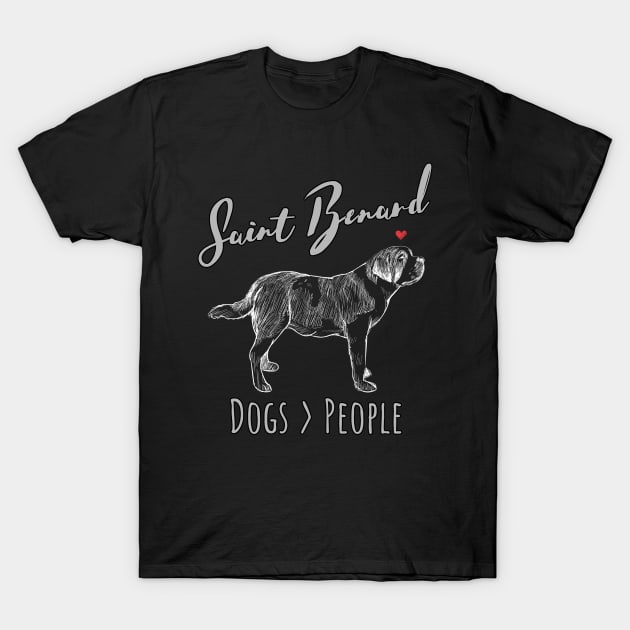 Saint Bernard - Dogs > People T-Shirt by JKA